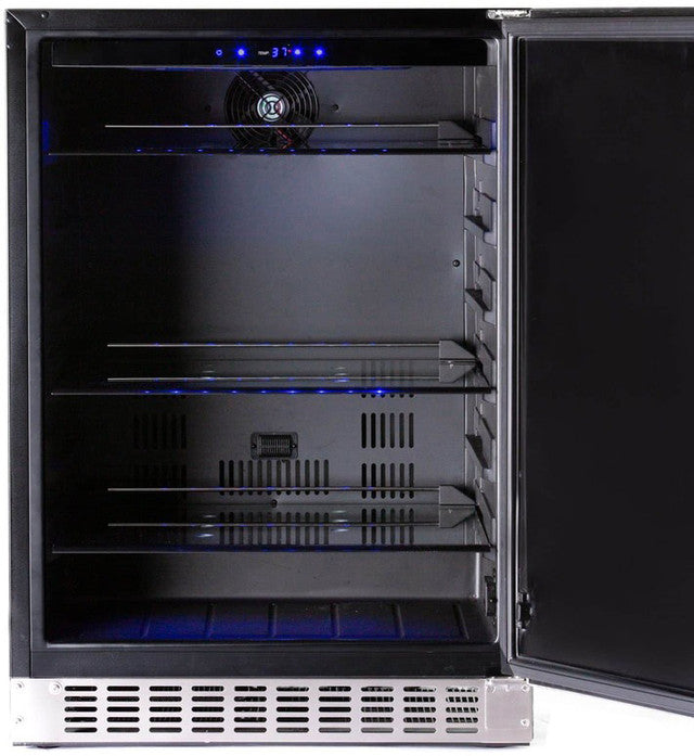 24" Azure Outdoors Refrigerator with Stainless Steel Door - A224R-S 7