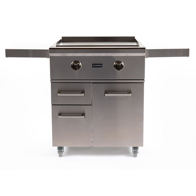 Coyote 30" Flat Top Grill with Cart - C1FTG30+C1FTCART 7