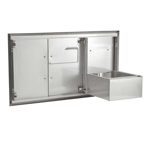 Coyote 45" Double Access Doors With Roll Out Trash 1