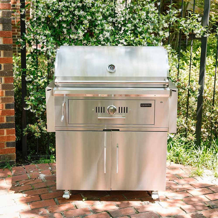 Coyote 36" Stainless Steel Charcoal Grill Cart - C1CH36CT