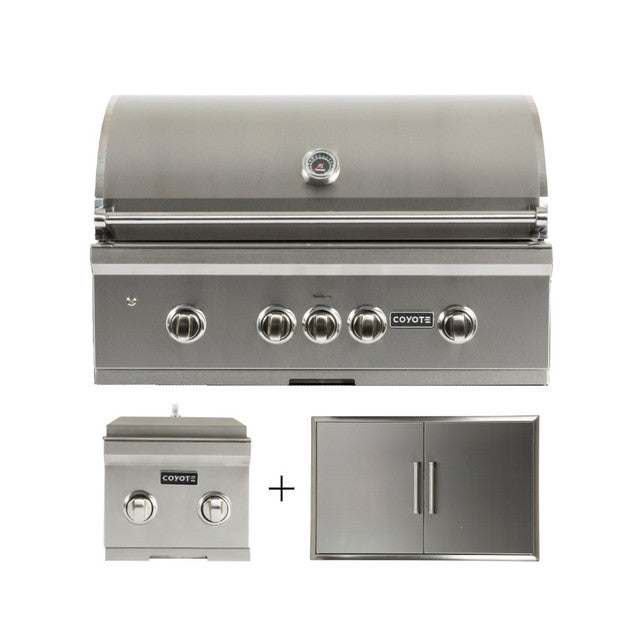 36" S-Series Grill Package - Includes Grill, 36" Double Access Door, & Double Side Burner - C2SL36+CDA2436+C1DB 6