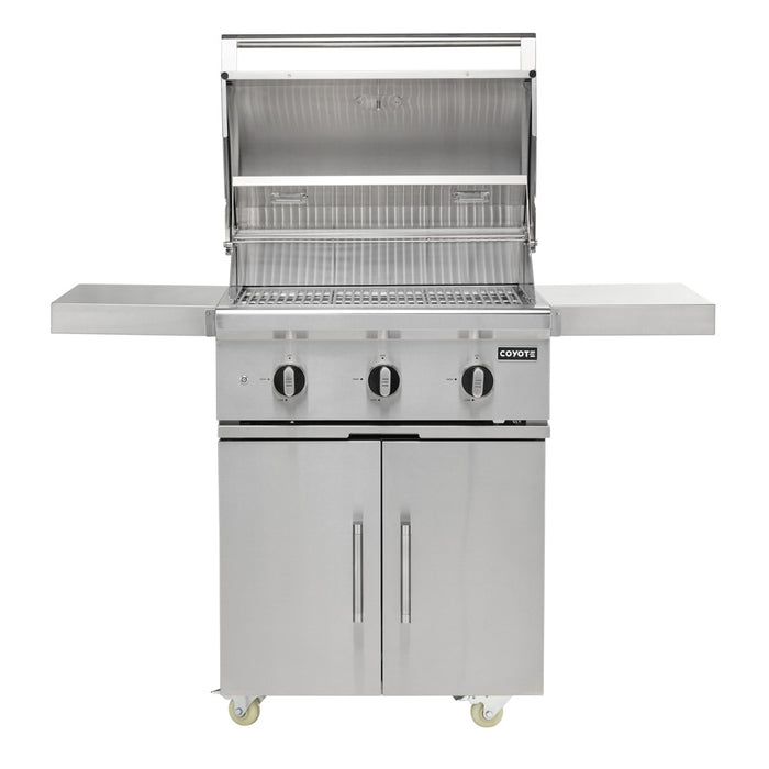 Coyote SL-Series 30" Gas Grill on Cart with Sear Zone & Rotisserie  - C3SL30+C3C30CT