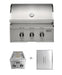 Coyote SL-Series 30" Grill Package - Includes 30" SL-Series Grill, 26" Double Access Door & Double Side Burner - C3SL30+C3-DA2426+C3DB
