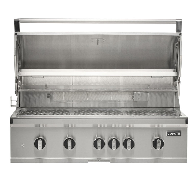Coyote SL-Series 42" Ultimate Grill Package - Includes 42" SL-Series Grill, 36" Pellet Grill, 39" Double Access Door, Power Burner & 24" Outdoor Refrigerator - C3SL42+C2P36+C3-DA2439+C3PB+C124R-S - 2