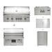 Coyote SL-Series 42" Ultimate Grill Package - Includes 42" SL-Series Grill, 36" Pellet Grill, 39" Double Access Door, Power Burner & 24" Outdoor Refrigerator - C3SL42+C2P36+C3-DA2439+C3PB+C124R-S