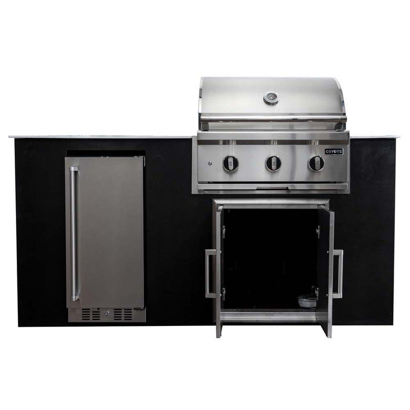 Coyote 4 Piece Outdoor Kitchen Island Package - CKEY6