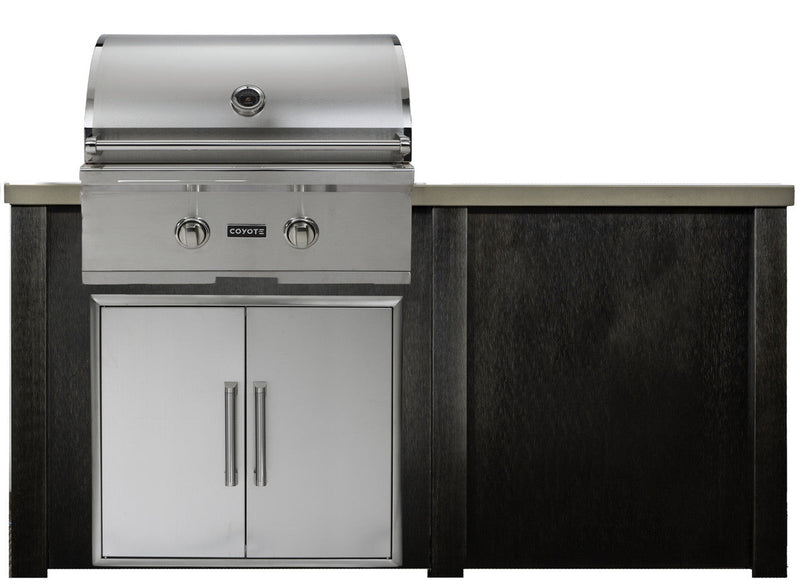 HAVEN 5.5 Ft Outdoor Kitchen Island w/ Plain Panel - HCOY66PAN