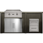 HAVEN 6 Ft Outdoor Kitchen Island w/ 2 Drawer Cabinet - HCOY72DRAW - 2