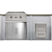 HAVEN 6 Ft Outdoor Kitchen Island w/ 2 Drawer Cabinet - HCOY72DRAW - 5