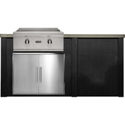 HAVEN 6 Ft Outdoor Kitchen Island w/ Plain Panel - HCOY72PAN - 3