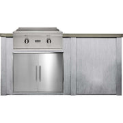 HAVEN 6 Ft Outdoor Kitchen Island w/ Plain Panel - HCOY72PAN - 5