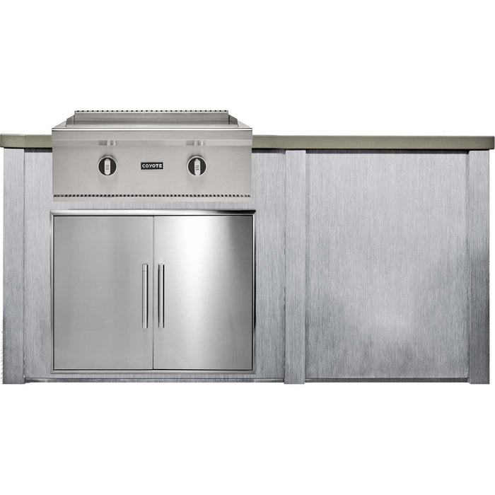 HAVEN 6 Ft Outdoor Kitchen Island w/ Plain Panel - HCOY72PAN - 5