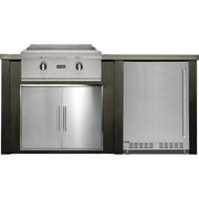 HAVEN 6 Ft Outdoor Kitchen Island w/ 24" Refrigerator - HCOY72REF - 2