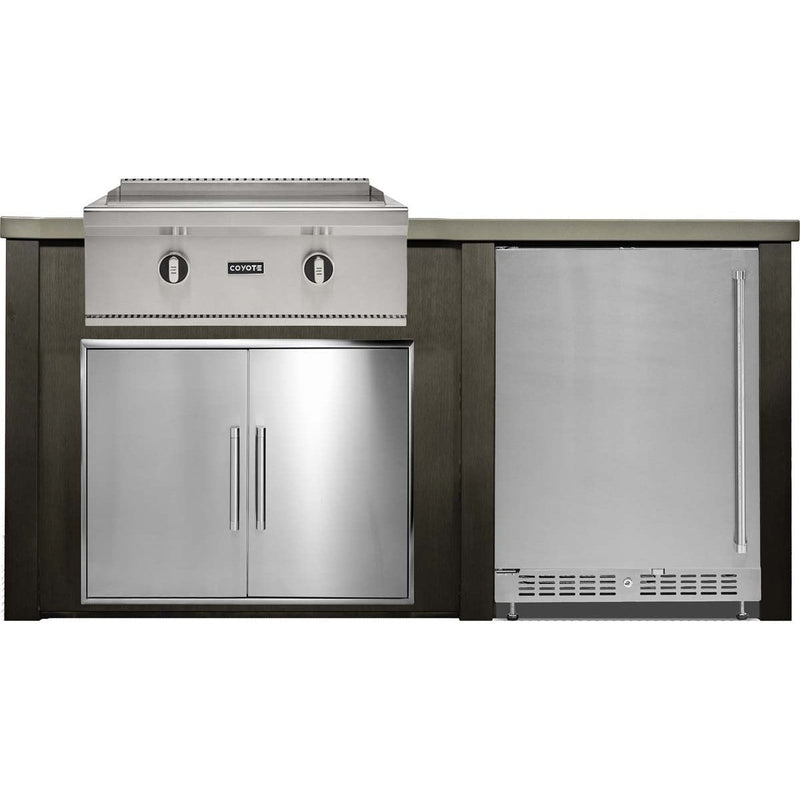 HAVEN 6 Ft Outdoor Kitchen Island w/ 24" Refrigerator - HCOY72REF - 2