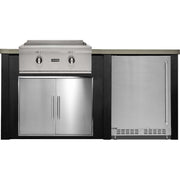 HAVEN 6 Ft Outdoor Kitchen Island w/ 24" Refrigerator - HCOY72REF - 3