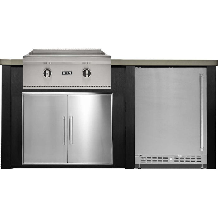 HAVEN 6 Ft Outdoor Kitchen Island w/ 24" Refrigerator - HCOY72REF - 3