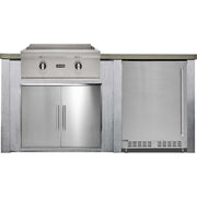 HAVEN 6 Ft Outdoor Kitchen Island w/ 24" Refrigerator - HCOY72REF - 5