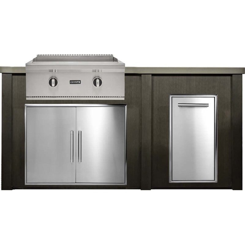 HAVEN 6 Ft Outdoor Kitchen Island w/ Trash Center - HCOY72TRASH - 2