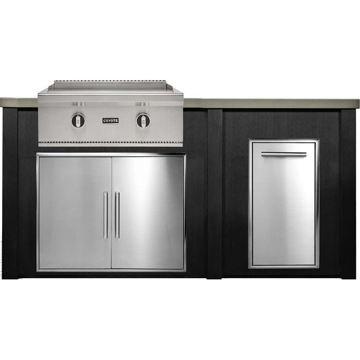 HAVEN 6 Ft Outdoor Kitchen Island w/ Trash Center - HCOY72TRASH - 3