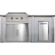 HAVEN 6 Ft Outdoor Kitchen Island w/ Trash Center - HCOY72TRASH - 5