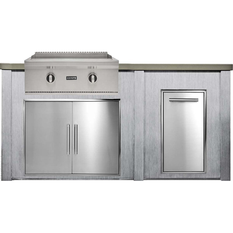 HAVEN 6 Ft Outdoor Kitchen Island w/ Trash Center - HCOY72TRASH - 5