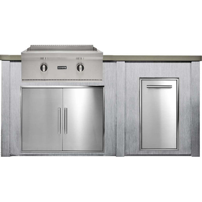 HAVEN 6 Ft Outdoor Kitchen Island w/ Trash Center - HCOY72TRASH - 5