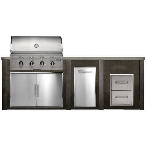 HAVEN 8 Ft Outdoor Kitchen Island w/ 2 Drawer Cabinet - HCOY96DRAW