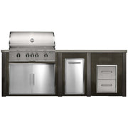 HAVEN 8 Ft Outdoor Kitchen Island w/ 2 Drawer Cabinet - HCOY96DRAW - 2