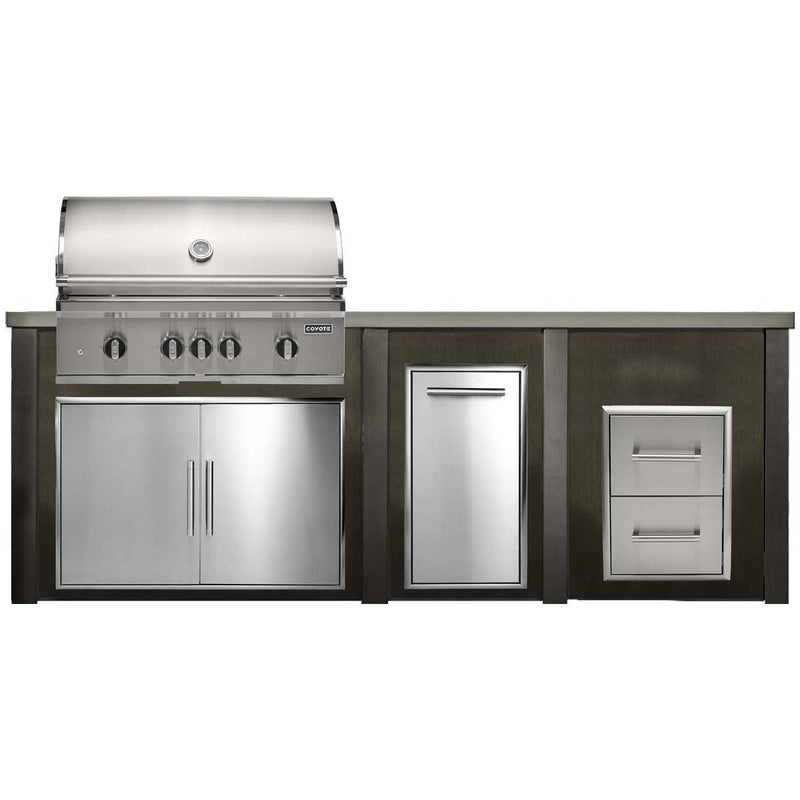 HAVEN 8 Ft Outdoor Kitchen Island w/ 2 Drawer Cabinet - HCOY96DRAW - 2