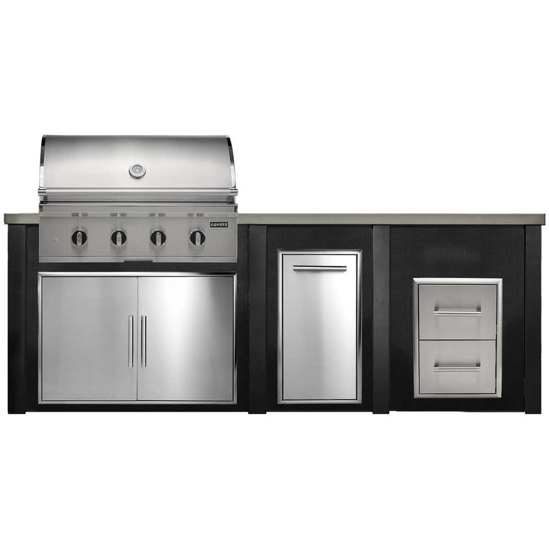 HAVEN 8 Ft Outdoor Kitchen Island w/ 2 Drawer Cabinet - HCOY96DRAW - 1