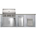 HAVEN 8 Ft Outdoor Kitchen Island w/ 2 Drawer Cabinet - HCOY96DRAW - 5