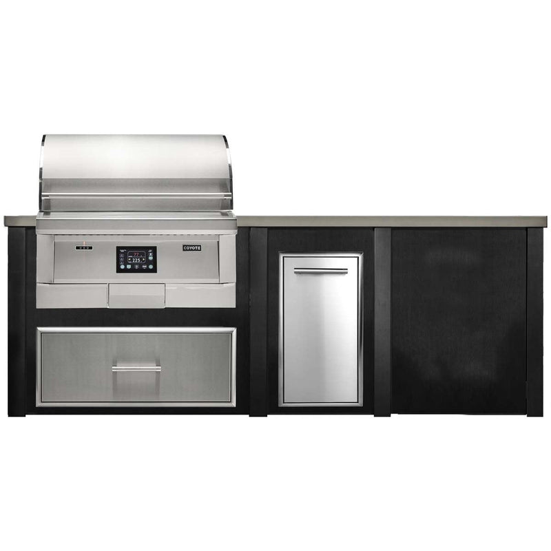 HAVEN 8 Ft Pellet Outdoor Kitchen Island w/ Plain Panel - HCOY96PPAN - 1