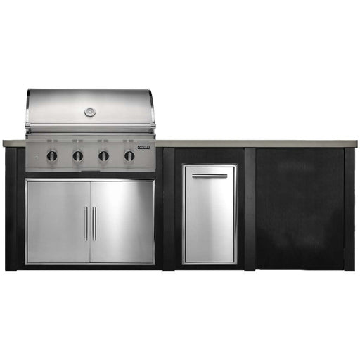 HAVEN 8 Ft Outdoor Kitchen Island w/ Plain Panel - HCOY96PAN - 1