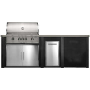 HAVEN 8 Ft Outdoor Kitchen Island w/ Plain Panel - HCOY96PAN - 3