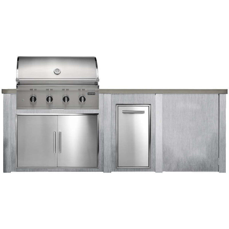 HAVEN 8 Ft Outdoor Kitchen Island w/ Plain Panel - HCOY96PAN - 4