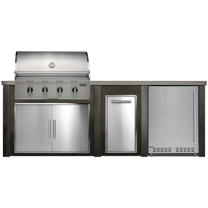 HAVEN 8 Ft Outdoor Kitchen Island w/ 24" Refrigerator - HCOY96REF