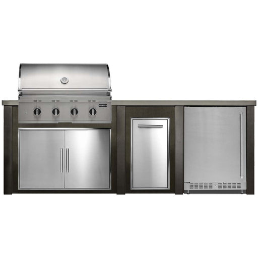 HAVEN 8 Ft Outdoor Kitchen Island w/ 24" Refrigerator - HCOY96REF