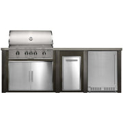 HAVEN 8 Ft Outdoor Kitchen Island w/ 24" Refrigerator - HCOY96REF - 2