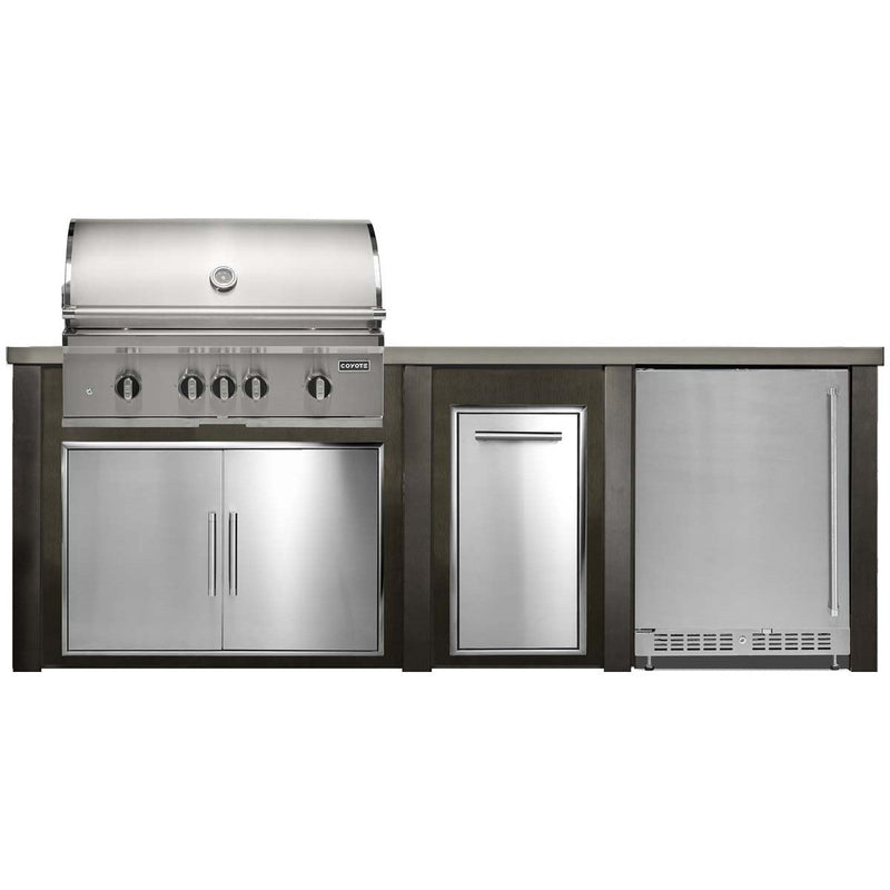 HAVEN 8 Ft Outdoor Kitchen Island w/ 24" Refrigerator - HCOY96REF - 2