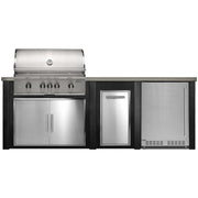 HAVEN 8 Ft Outdoor Kitchen Island w/ 24" Refrigerator - HCOY96REF - 3