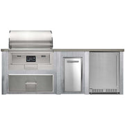 HAVEN 8 Ft Pellet Outdoor Kitchen Island w/ 24" Refrigerator - HCOY96PREF - 2