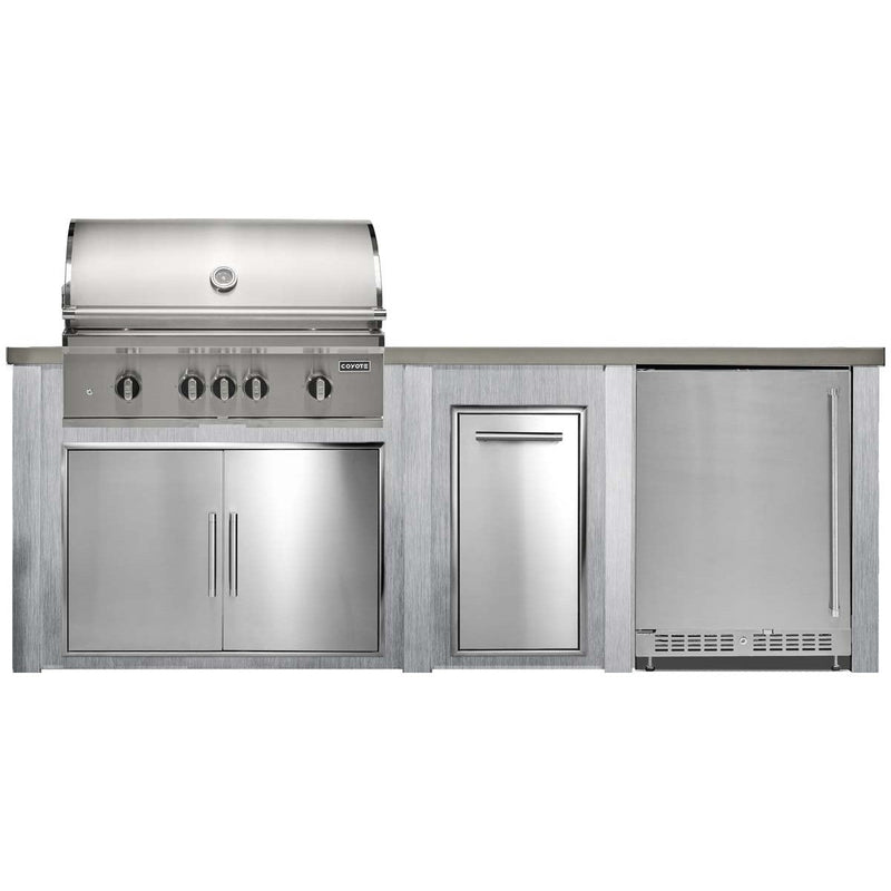 HAVEN 8 Ft Outdoor Kitchen Island w/ 24" Refrigerator - HCOY96REF - 5