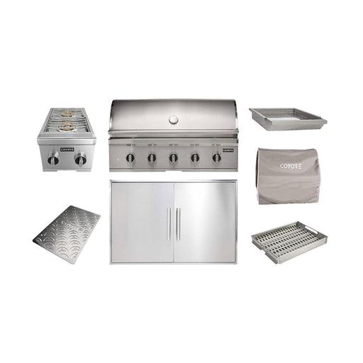 Coyote 42" CL Grill Package w/ Accessories - C3CL42+C3-DA2439+C3DB+CCVR42-BIG+CCHTRAY15+C3CLSIGRATE42V+C1GRDL