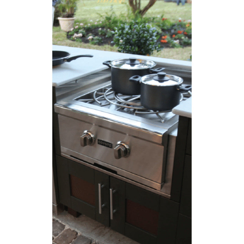 Coyote SL-Series 42" Ultimate Grill Package - Includes 42" SL-Series Grill, 36" Pellet Grill, 39" Double Access Door, Power Burner & 24" Outdoor Refrigerator - C3SL42+C2P36+C3-DA2439+C3PB+C124R-S - 70
