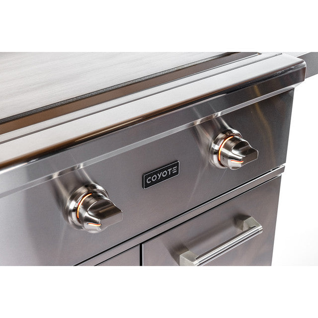 Coyote 30" Flat Top Grill with Cart - C1FTG30+C1FTCART 4
