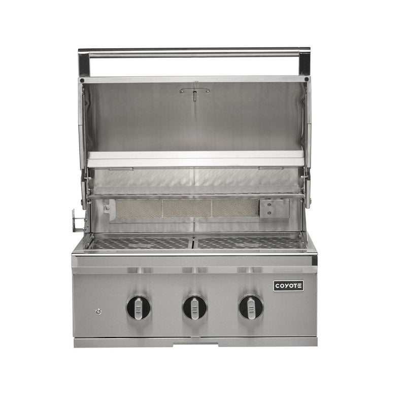 Coyote 30" SL-Series Grill Package - Includes SL-Series 30" Built-In Grill with Sear Zone & Rotisserie, 26" Double Access Door - C3SL30+CDA2426