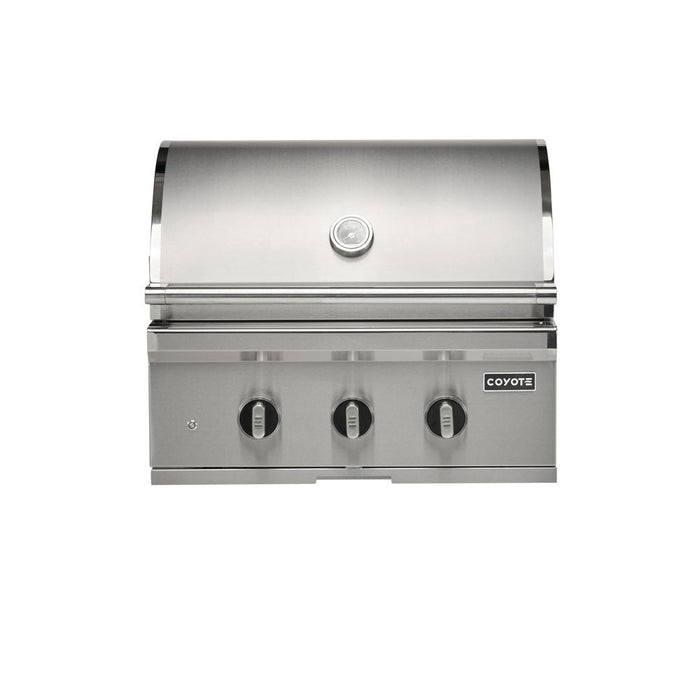 Coyote SL-Series 30" Grill Package - Includes 30" SL-Series Grill, 26" Double Access Door & Double Side Burner - C3SL30+C3-DA2426+C3DB - 1