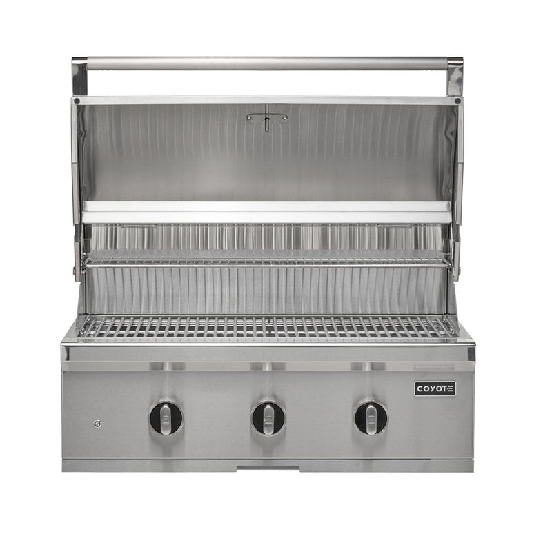 Coyote 34" CL-Series Grill Package - Includes C-Series 34" Built-In Grill, 31" Double Access Door & 12" Built-In Double Side Burner- C3C34+CDA2431+C1DB 2