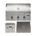 Coyote 34" CL-Series Grill Package - Includes C-Series 34" Built-In Grill, 31" Double Access Door & 12" Built-In Double Side Burner- C3C34+CDA2431+C1DB 
