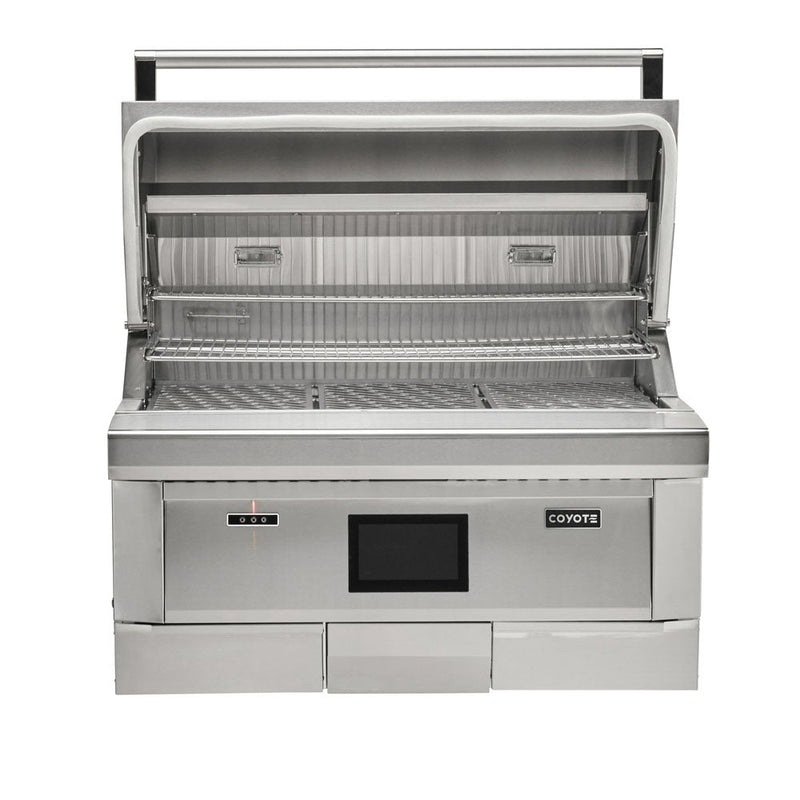 Coyote SL-Series 42" Ultimate Grill Package - Includes 42" SL-Series Grill, 36" Pellet Grill, 39" Double Access Door, Power Burner & 24" Outdoor Refrigerator - C3SL42+C2P36+C3-DA2439+C3PB+C124R-S - 28